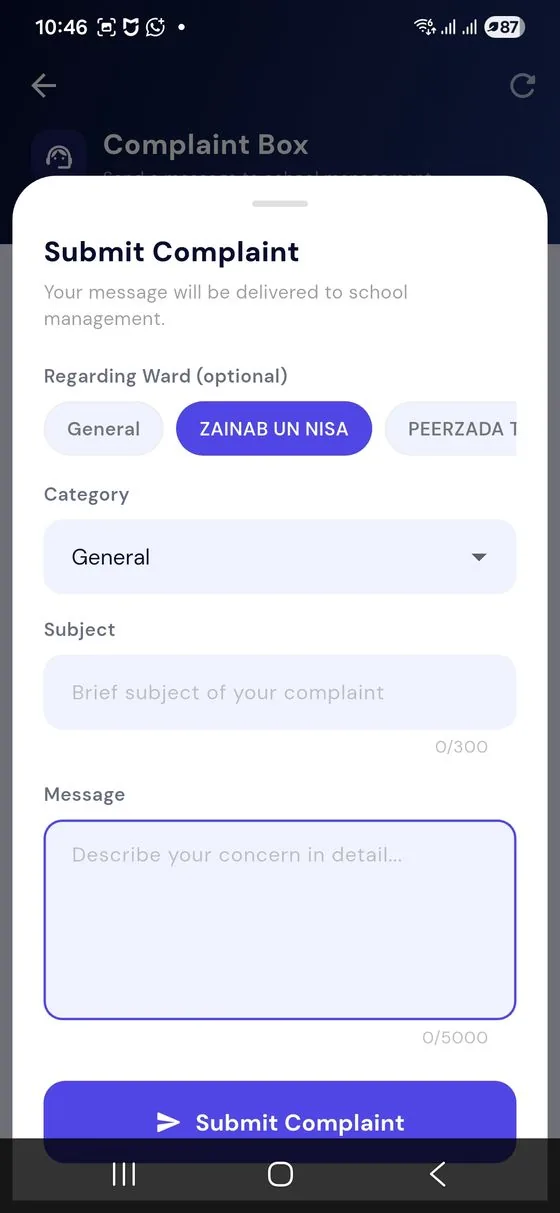 Submit a complaint